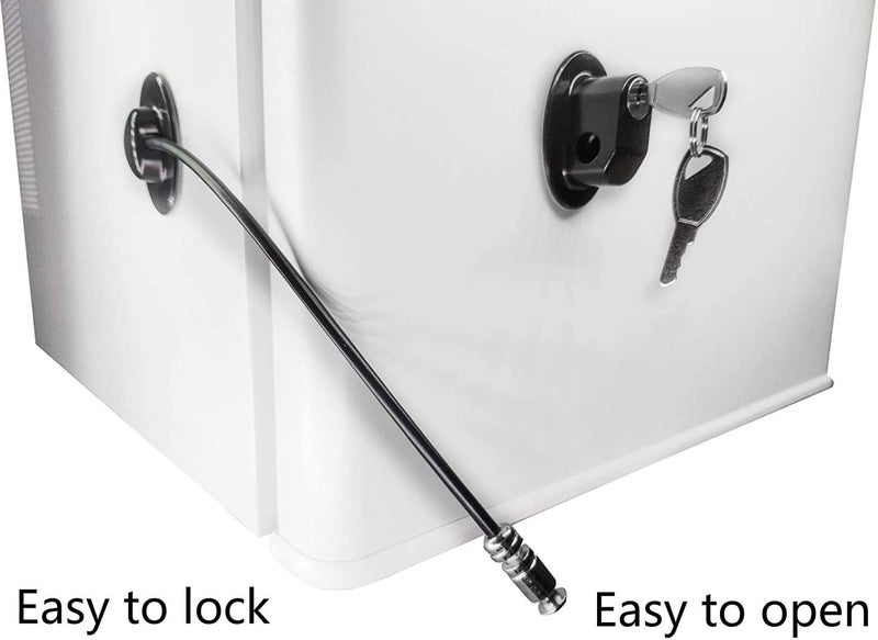 REZIPO 3 Pack Black Refrigerator Door Locks with 6 Keys, Key Locks for Fridge, Cabinet, File Drawer and More - Image 3